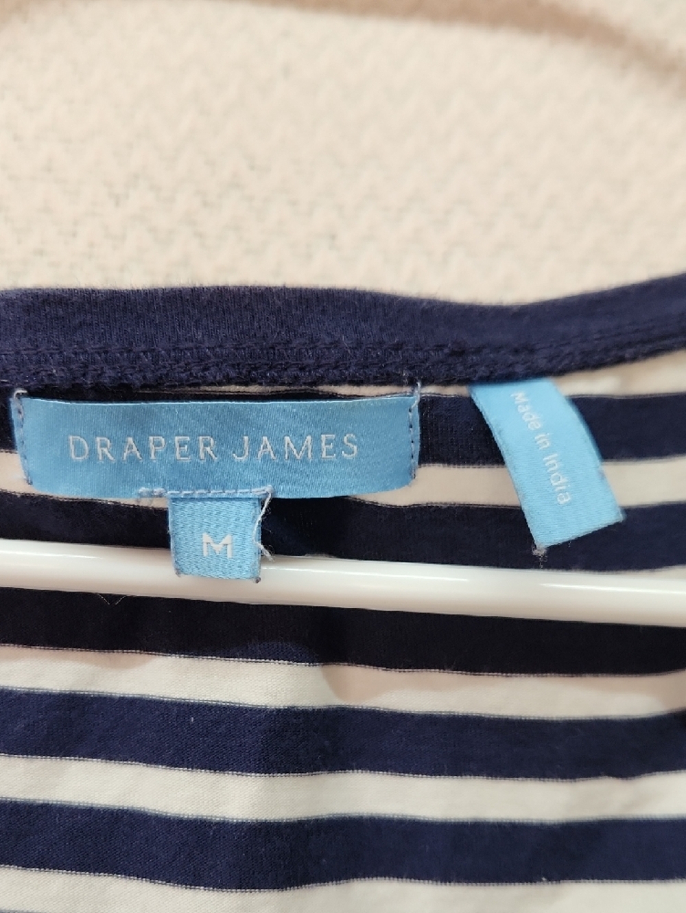 Draper James Black and White Striped Short Sleeve Dress - Picture 2 of 4